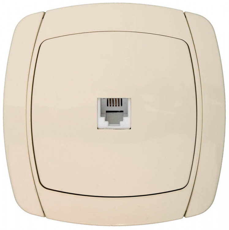 Одинарная телефонная розетка СВЕТОЗАР CITY LIGHT LIGHT SV-54217-B