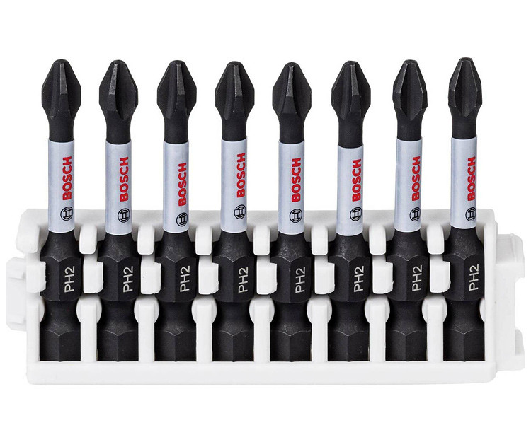 Набор бит Bosch Impact Control PH2, 50 мм, 8 шт.