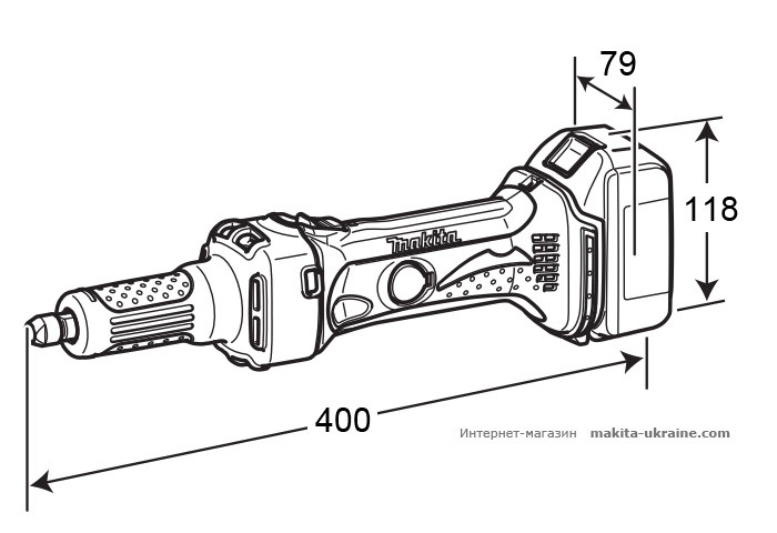 Аккумуляторная прямая шлифмашина MAKITA BGD800RFE