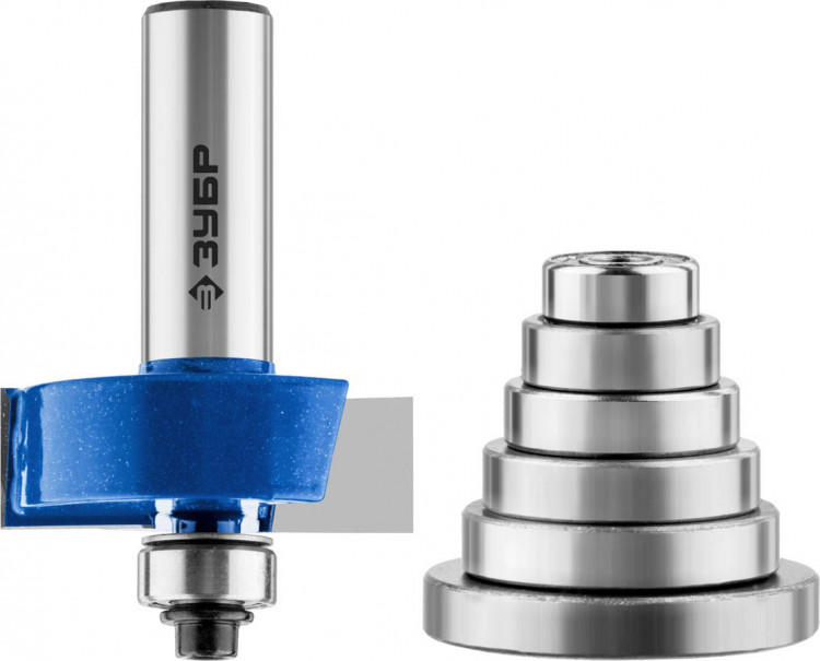 Фреза четвертная фальцевая в наборе с подшипниками ЗУБР 28759-38.1-H6