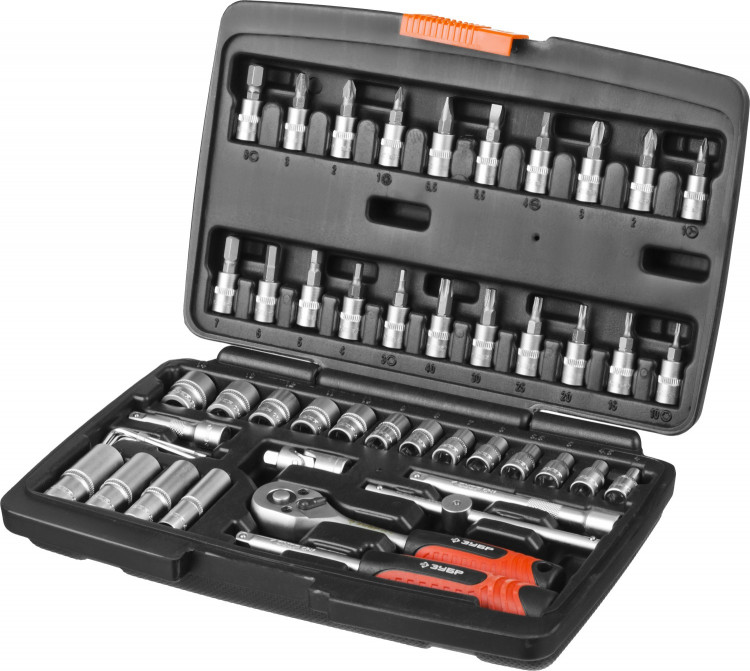 Набор инструментов торцевые головки и биты ЗУБР 27641-H48