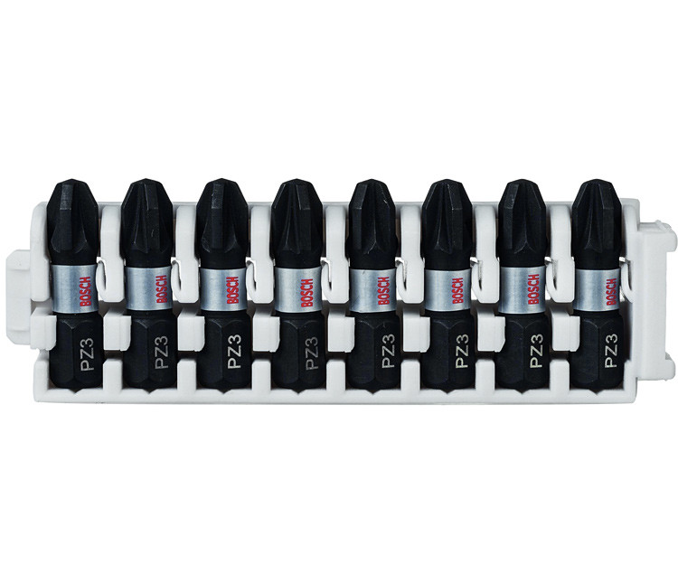 Набор бит Bosch Impact Control PZ3, 25 мм, 8 шт.