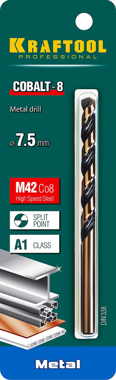 Сверло KRAFTOOL 29656-7.5