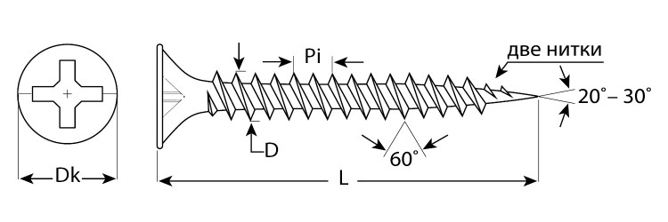 Саморезы гипсокартон-металл ЗУБР 300016-35-035