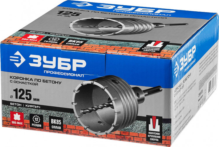 Буровая коронка ЗУБР 2918-125