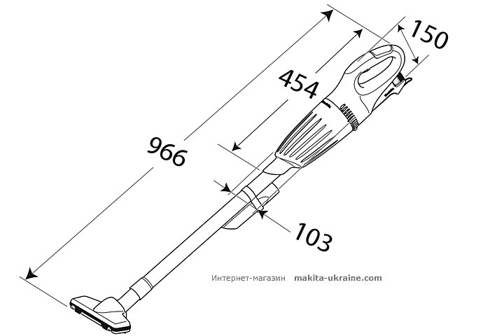 Аккумуляторный пылесос MAKITA CL100DZX