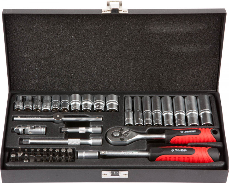 Набор инструментов торцевые головки и биты ЗУБР 27640-H45