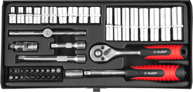 Набор инструментов торцевые головки и биты ЗУБР 27640-H45