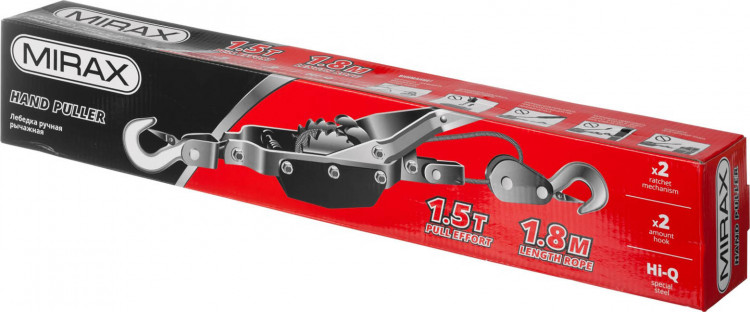 Лебедка ручная рычажная MIRAX 43130-1.5
