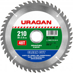 Пильный диск по дереву URAGAN 36802-210-30-48