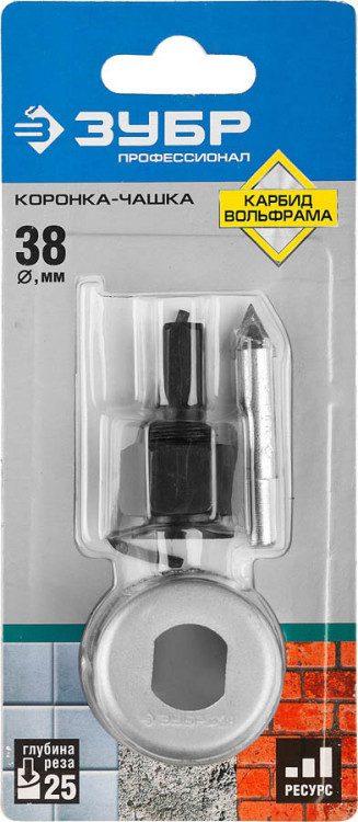 Буровая коронка-чашка с твердосплавным напылением ЗУБР 33360-038_z01