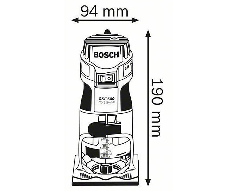Кромочный фрезер BOSCH GKF 600