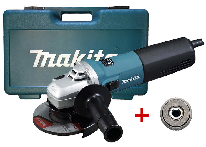 Болгарка MAKITA 9565CVR + кейс 824985-4 + быстрозажимная гайка