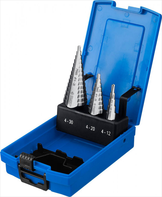 Ступенчатое сверло по металлу набор ЗУБР 29670-4-30-H3_z01