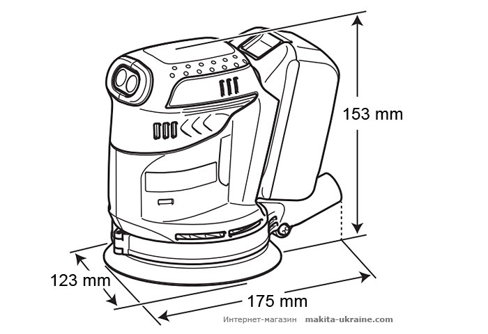 Аккумуляторная эксцентриковая шлифмашина MAKITA BBO180RFE