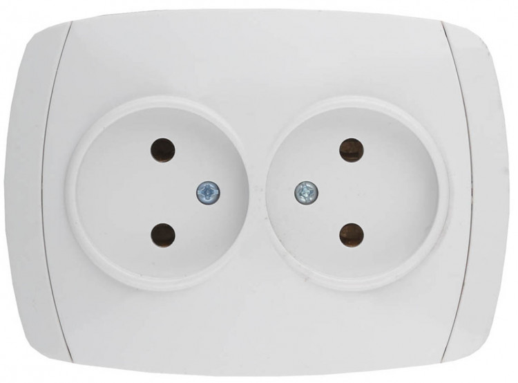 Двойная розетка СВЕТОЗАР CITY LIGHT LIGHT SV-54202-W