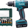 Аккумуляторная дрель-шуруповерт MAKITA DF347DWE + набор бит
