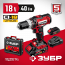 Аккумуляторная дрель шуруповерт ЗУБР ДШЛ-185-22