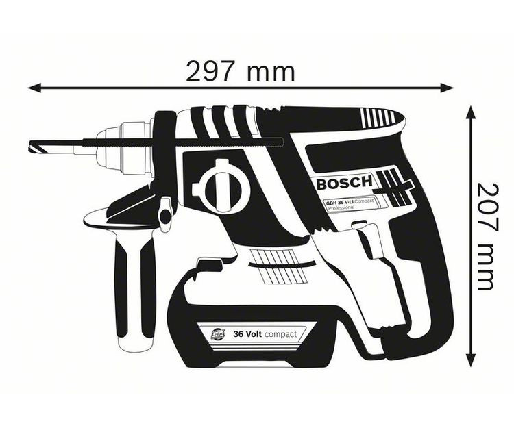 Аккумуляторный перфоратор BOSCH GBH 36 V-EC Compact
