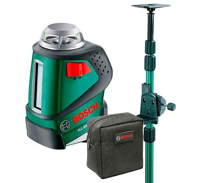 Линейный лазерный нивелир Bosch PLL 360 + штанга ТР 320 и чехол