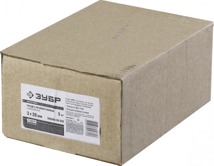 Гвозди ЗУБР 305090-30-020 являются самым распространенным и удобным крепежом при сборке различных конструкций с использованием дерева. Гвозди с большой потайной головкой изготовлены из высококачественной стали в строгом соответствии с действующими стандар