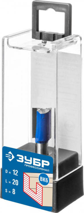 Фреза пазовая прямая с нижними подрезателями ЗУБР 28755-12-19