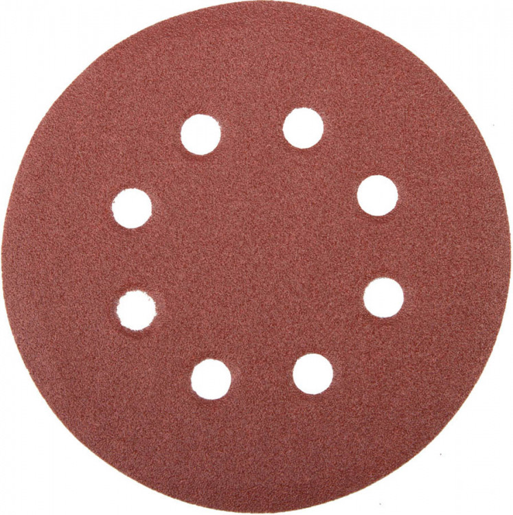 Круги шлифовальные на липучке из абразивной бумаги 125 мм STAYER 8 отв. Р100