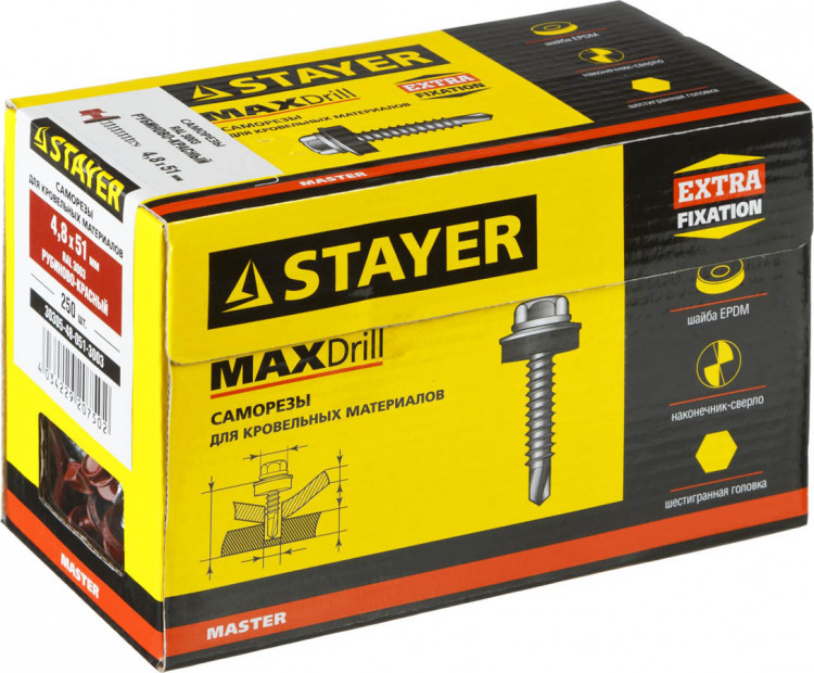 Саморезы кровельные STAYER 30305-48-051-3003