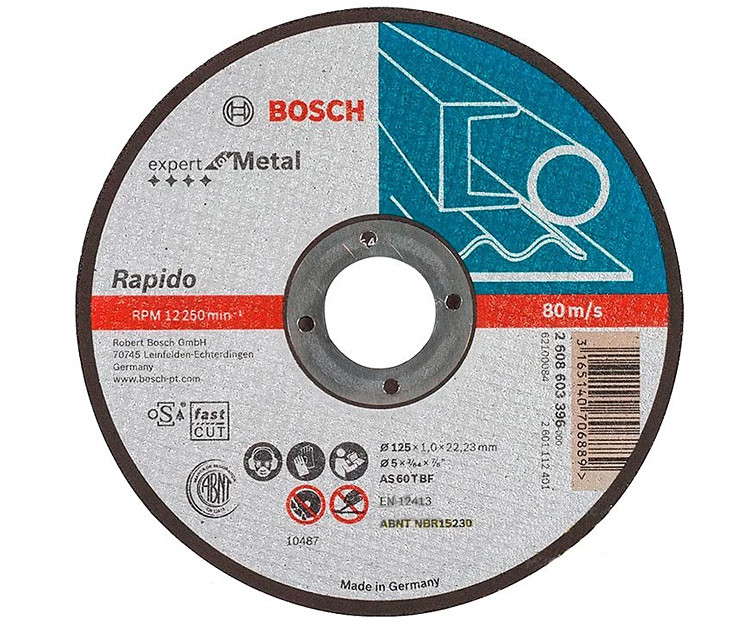 Отрезной круг Bosch Expert for Metal прямой 125?1 мм