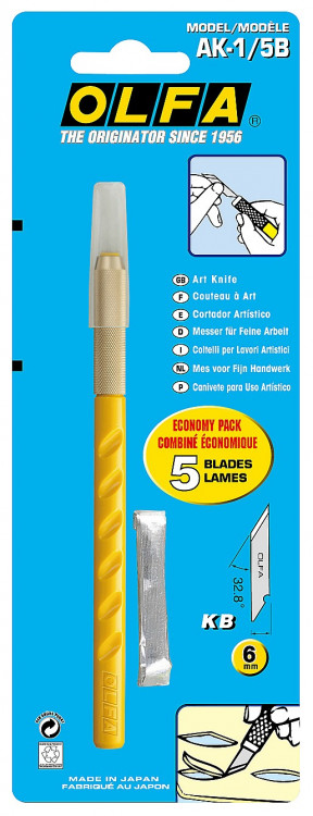 Нож с перовым лезвием OLFA OL-AK-1/5B
