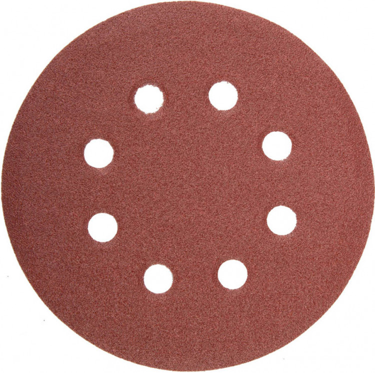 Круги шлифовальные на липучке из абразивной бумаги 125 мм STAYER 8 отв. Р80