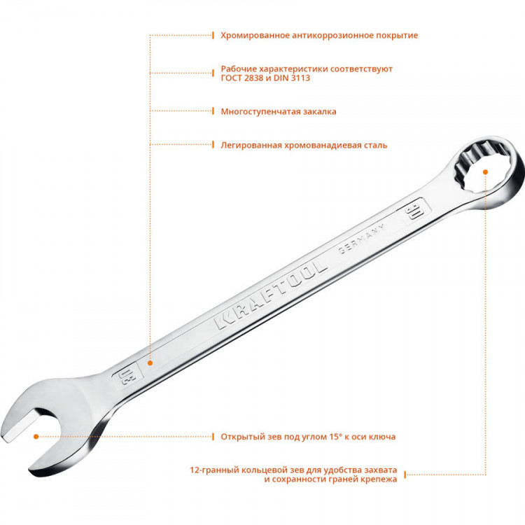 Комбинированный гаечный ключ KRAFTOOL 27079-30_z01