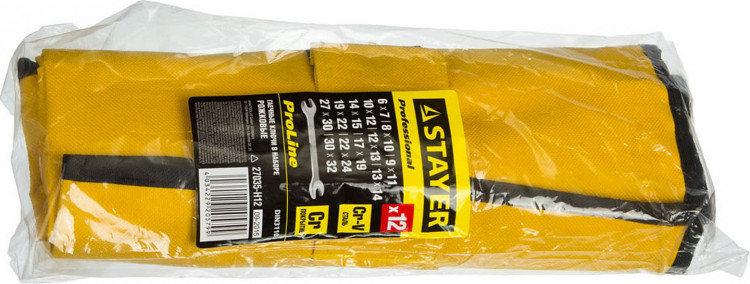 Набор ключей гаечных рожковых STAYER 27035-H12