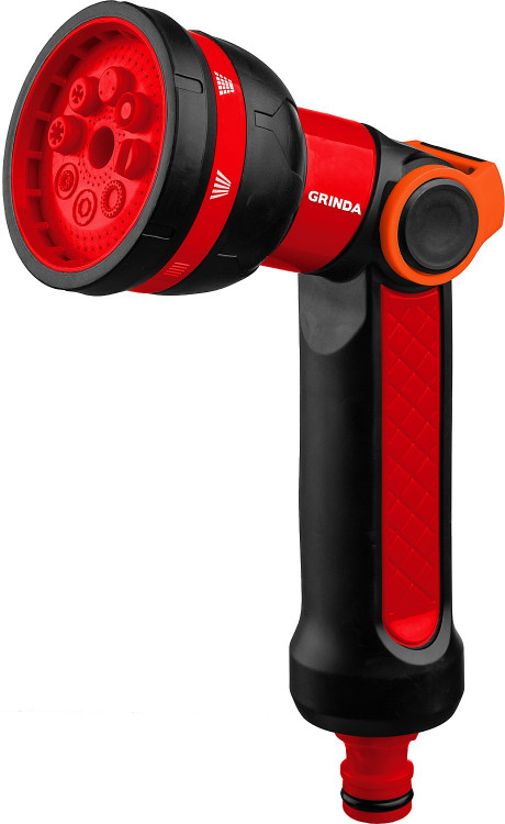 Пистолет поливочный двухкомпонентный с регулятором напора N-8 GRINDA 8-427188