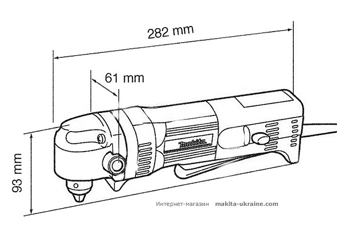Угловая дрель MAKITA DA3011F