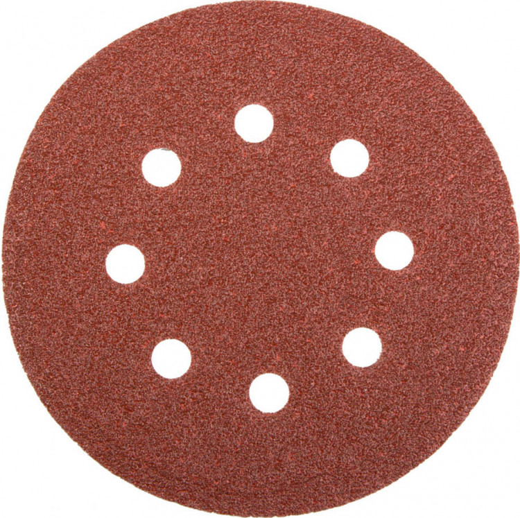 Круги шлифовальные на липучке из абразивной бумаги 125 мм STAYER 8 отв. Р60