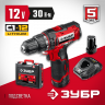 Аккумуляторная дрель шуруповерт ЗУБР ДШЛ-125-22
