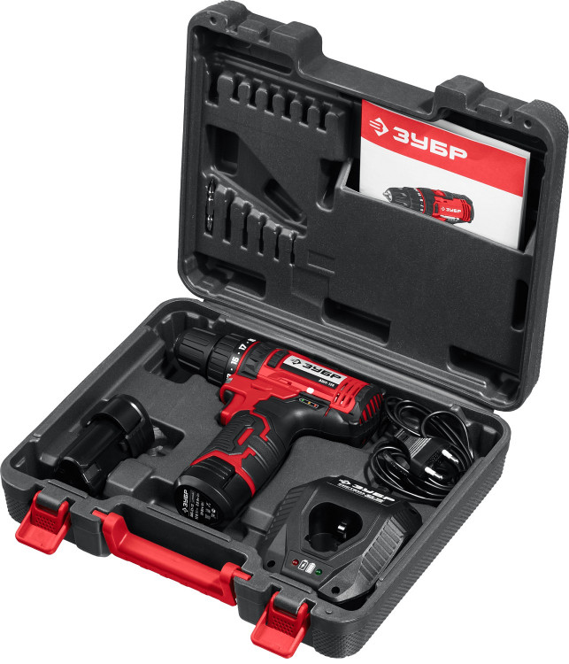 Аккумуляторная дрель шуруповерт ЗУБР ДШЛ-125-22