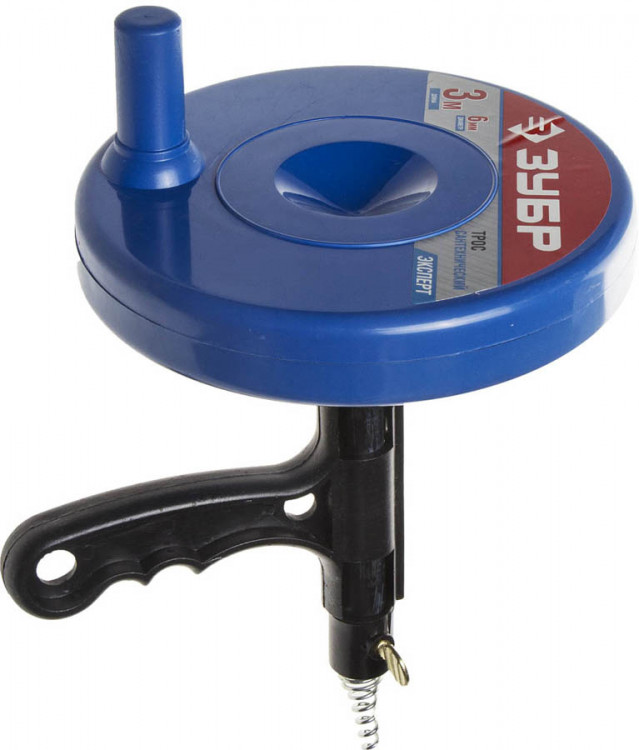 Трос сантехнический ЗУБР ЗУБР 3 м  6 мм трос сантехнический в пластиковом корпусе 51907-03