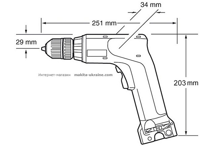 Аккумуляторная дрель-шуруповерт MAKITA 6019DWE