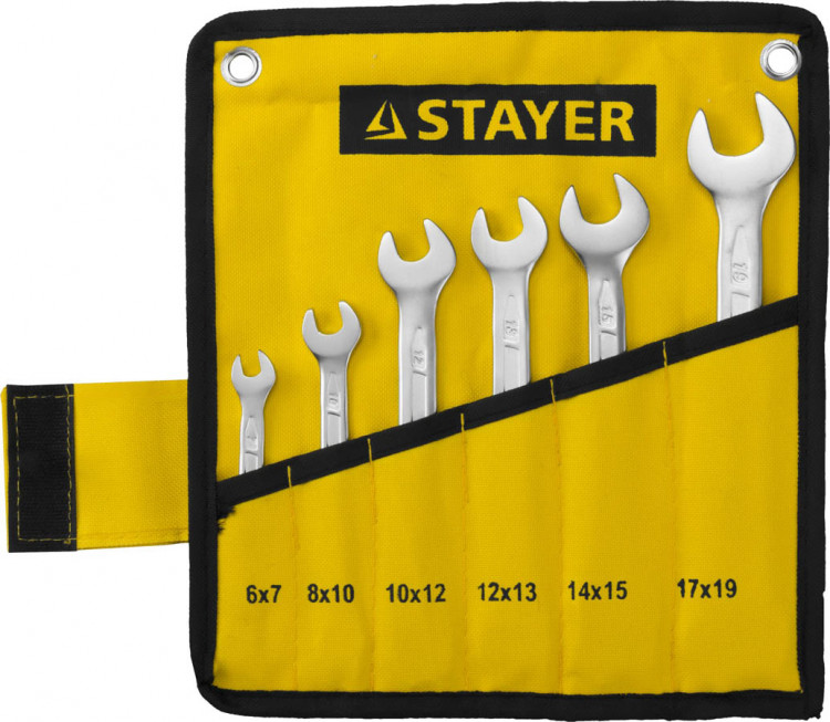Набор ключей гаечных рожковых STAYER 27035-H6
