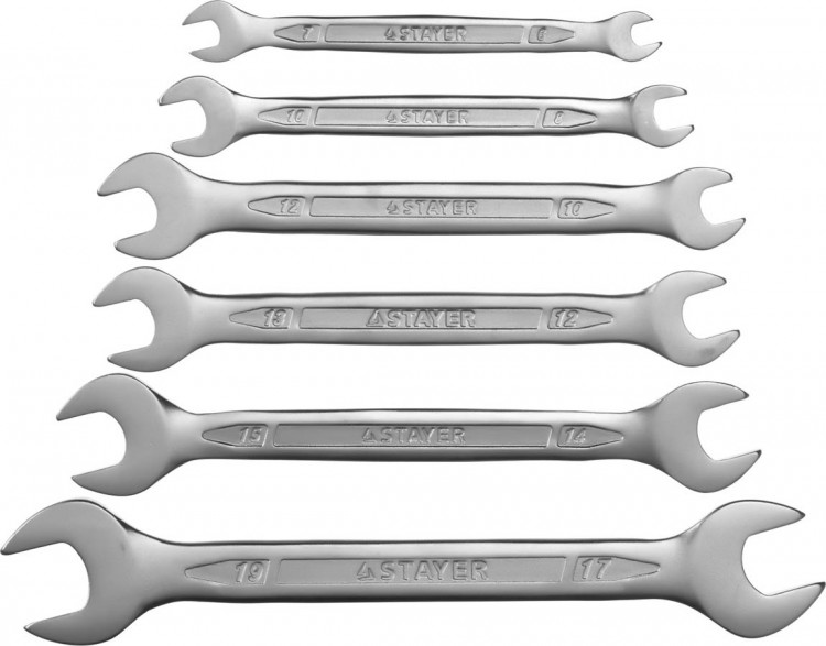 Набор ключей гаечных рожковых STAYER 27035-H6