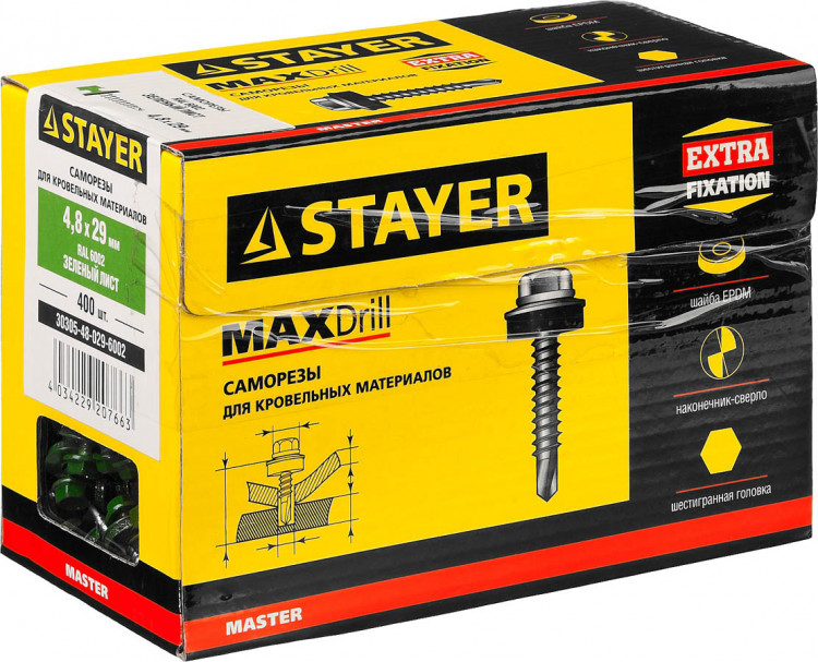 Саморезы кровельные STAYER 30305-48-029-6002