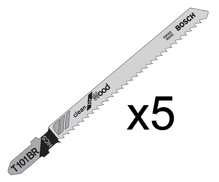 Пилка по дереву Bosch T 101 BR, 2,5?100 мм, 5 шт.