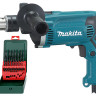 Ударная дрель MAKITA HP1630 + набор сверл