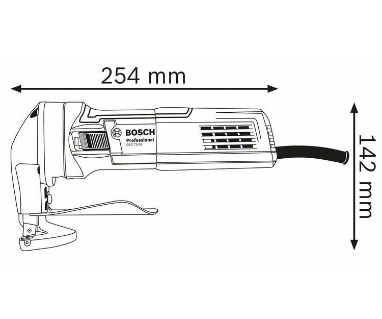 Листовые ножницы по металлу BOSCH GSC 75-16