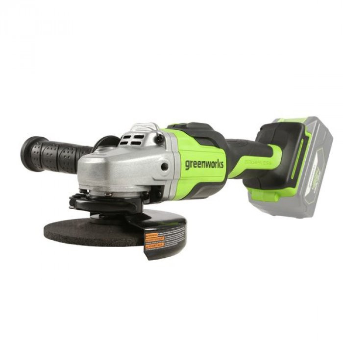 Угловая шлифовальная машина, аккумуляторная Greenworks GD24AGK4 3200207UB, 24V,  бесщеточная, c 1хАКБ 4 Ач и ЗУ в сумке