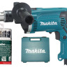 Ударная дрель MAKITA HP1630K + набор сверл