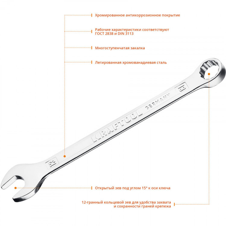 Комбинированный гаечный ключ KRAFTOOL 27079-13_z01