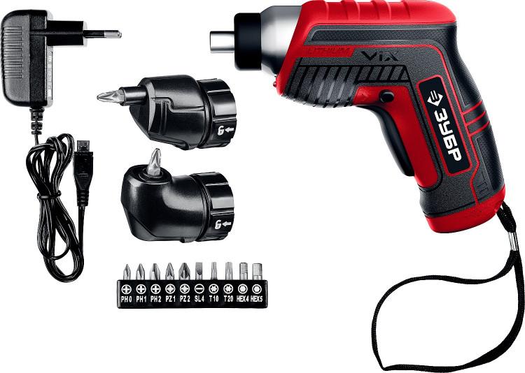Отвертка аккумуляторная ЗУБР ЗО-Е-3.6 ЛиМ2